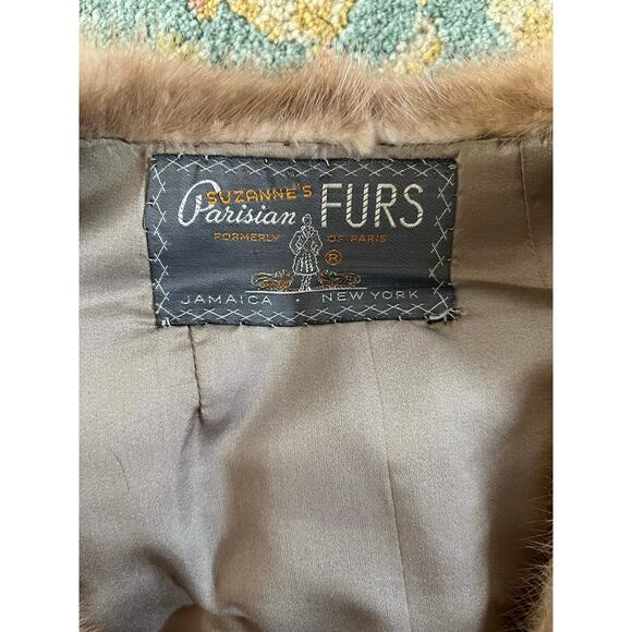 Vintage Mink Fur Cropped Shoulder Stole Wrap - Picture 5 of 16